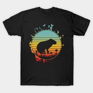 cool capybara Enthusiasts animals aesthetic T-Shirt